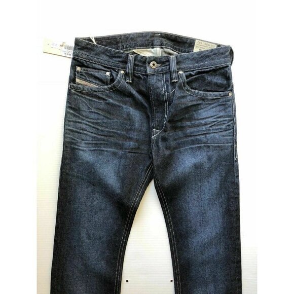 DIESEL Men's Blue THAVAR Slim Skinny Jeans W26 L32 - Picture 6 of 12